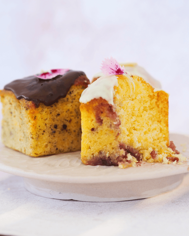 Cake à la confiture de framboises