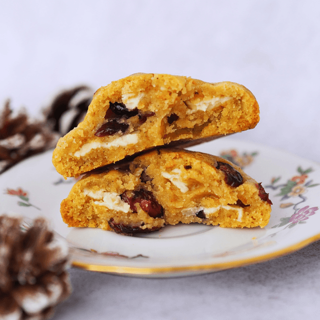 Cookie cranberries, chocolat blanc &amp; zestes d&#039;orange